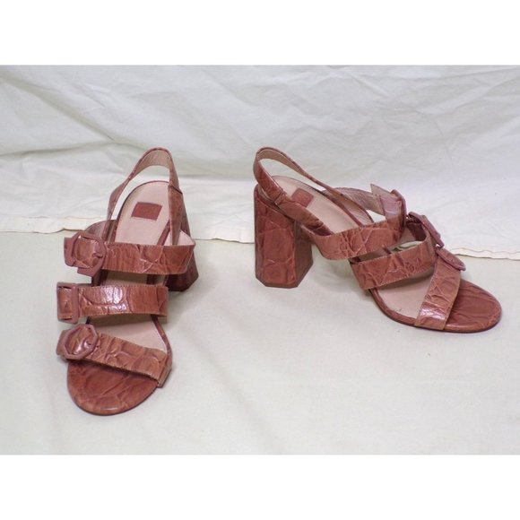 LOUISE ET CIE Loni Block Heel Strappy Sandal Shoes 9 Soft Rose NEW $160 - Picture 4 of 11